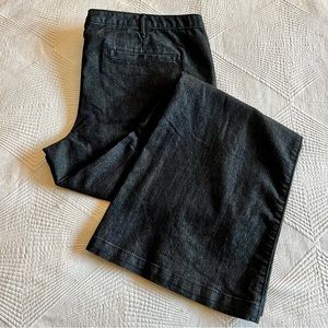 Massimo Indigo Dye Denim Trousers Wide Leg